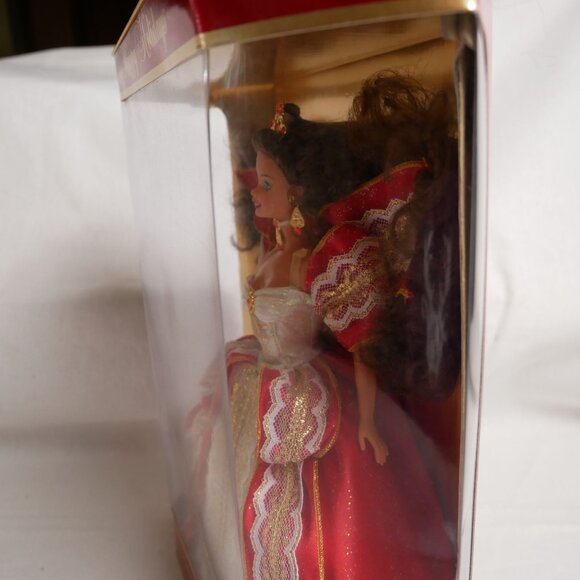 1997 Holiday Barbie Special Edition Doll NIB Rare Misprint Green vs Blue Eyes - Picture 9 of 13